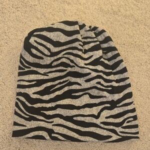 Kids Zebra Print Beanie